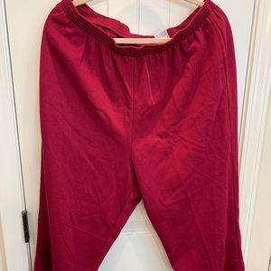 NEW WITH TAGS Women’s Red Elastic Pants